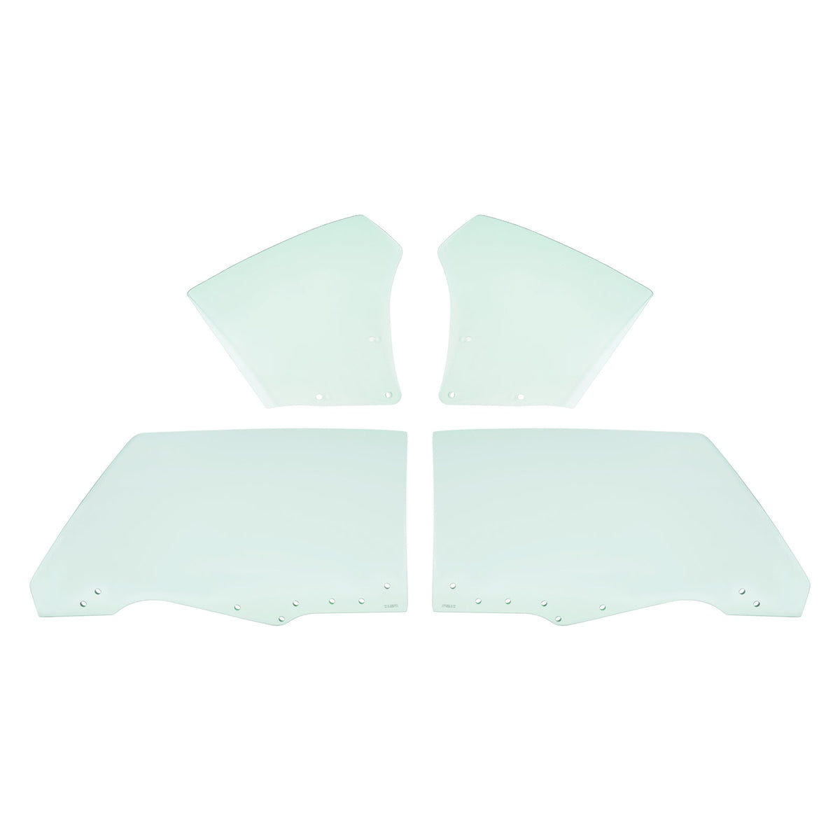 Fits Chevy Chevelle Malibu 2Door 1970-1972 Quarter Side Door Window Glass 4Pcs