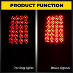 Black Smoke For Toyota Tundra 2007-2013 LED Tail Lights Brake Lamps Left+Right