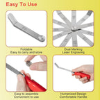 A308 Offset Valve Tappet Gauge 11-Blade Feeler Gauge Kit Sizes 0.004" to 0.014"