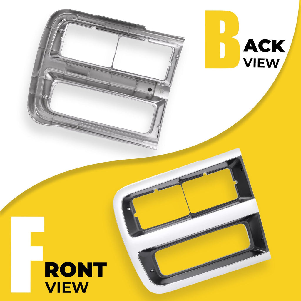 Pair Headlight Bezel Door Set For Chevrolet G10 G20 G30 1992-95 Driver&Passenger