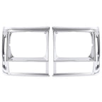 2PCS Set Headlight Door Bezel Trim For Jeep Cherokee 91-96 Comanche 91-92 Chrome