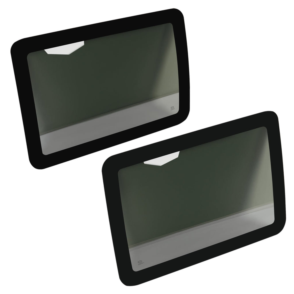Fit Jeep Wrangler 2007-2010 Door Window Glass Dark Rear Driver +Passenger Side
