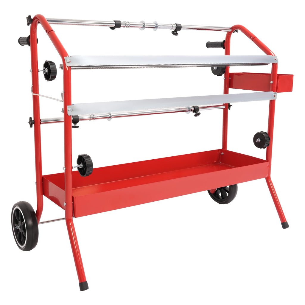 36" Mobile Multi-Roll Masking Paper Machine Dispenser Storage Tray Cutting Blade