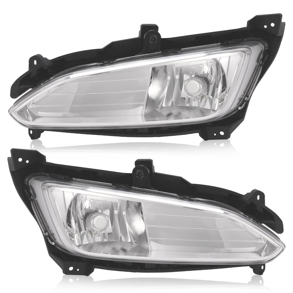 Front Driving Fog Light Lamp Assembly Pair for Hyundai Santa Fe Sport 2013-2016