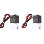 2PCS 1/4" Fast Response Electric Solenoid Valve Air Water DC 12V Normally Closed