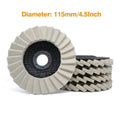 5pcs 4.5" Wool Polishing Wheels Buffer Pads Flap Felt Polishing Finishing Disc