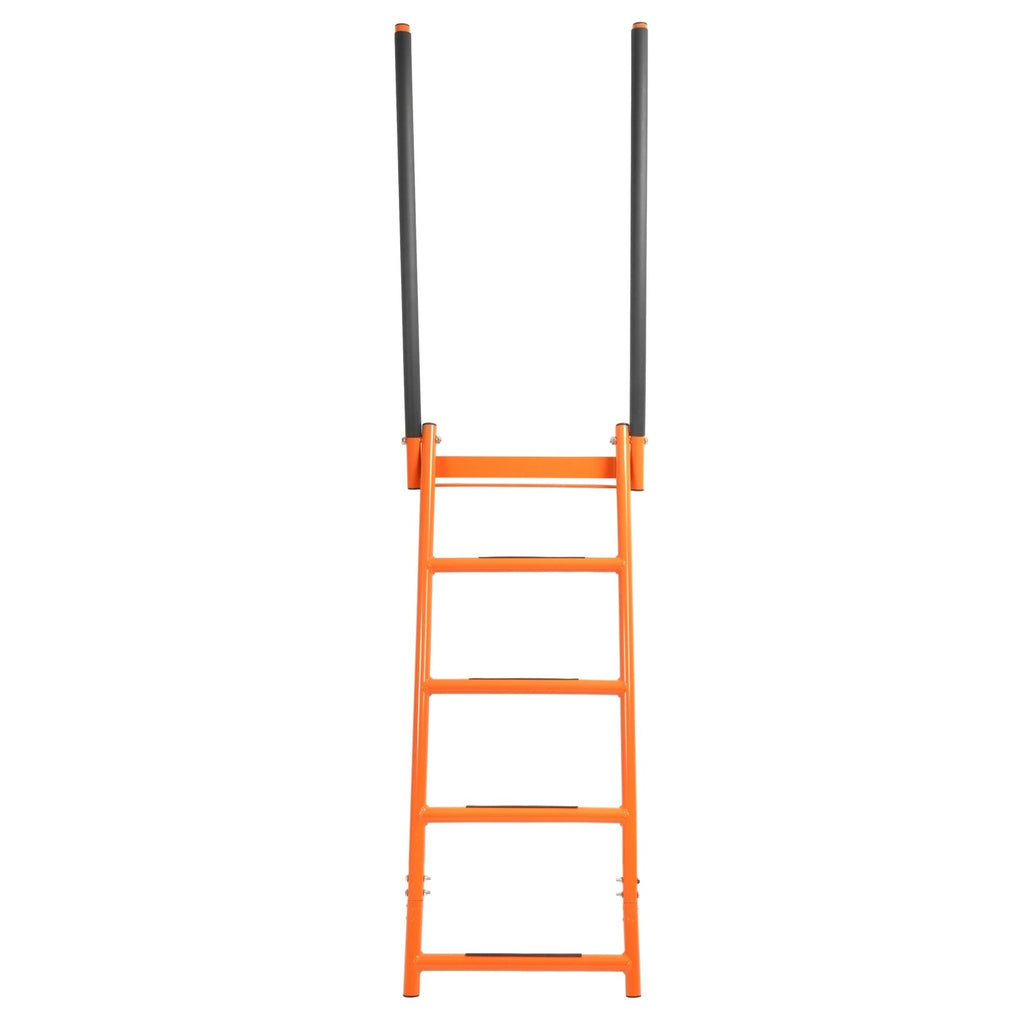Flatbed Trailer Access Ladder Orange 5 Step For 48 Inch Rail Mount Powder Coated