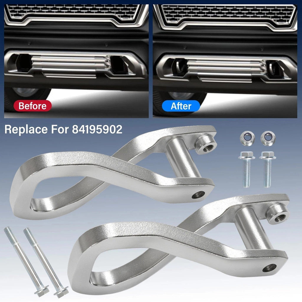 2X Front Chrome Tow Recovery Hooks w/Bolts #84195902 For GMC Sierra 1500 2019-26