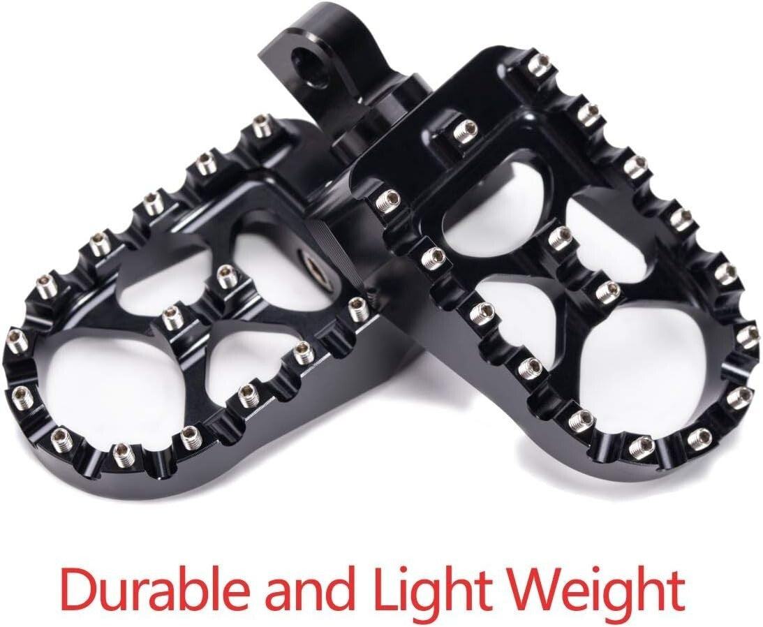 CNC Wide Fat Foot Pegs MX Style Footpegs Fit For Harley Dyna Sportster Bobber