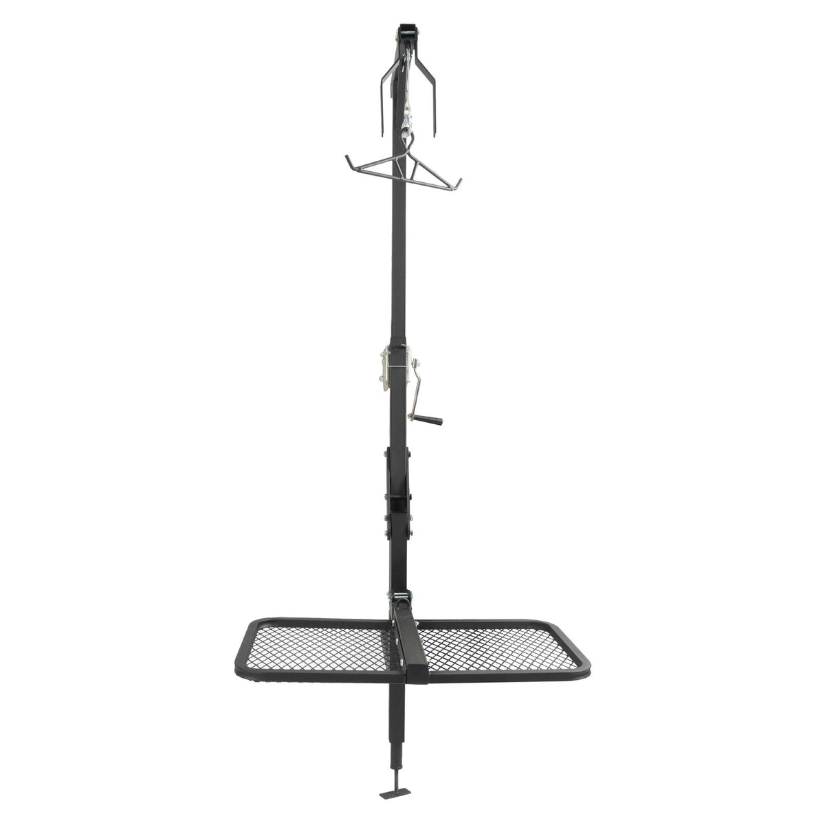 400lbs 360° Swivel Hitch Mount Deer Hanger Game Hoist w/ Lifting System Platform