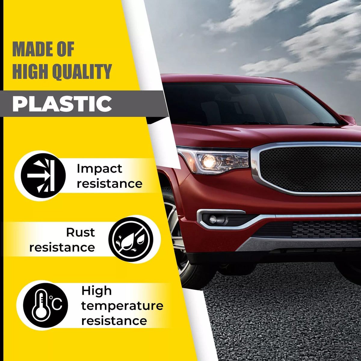 For GMC Acadia 2017 18 2019 Fog Light Trim Bezel Chrome Passenger & Driver Side