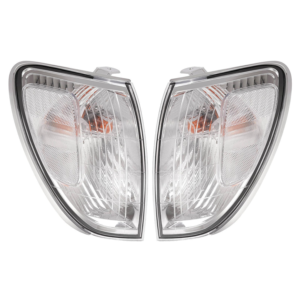 Pair For Toyota Land Cruiser 1998-2004 Front Corner Lights Lamps Clear W/bulbs