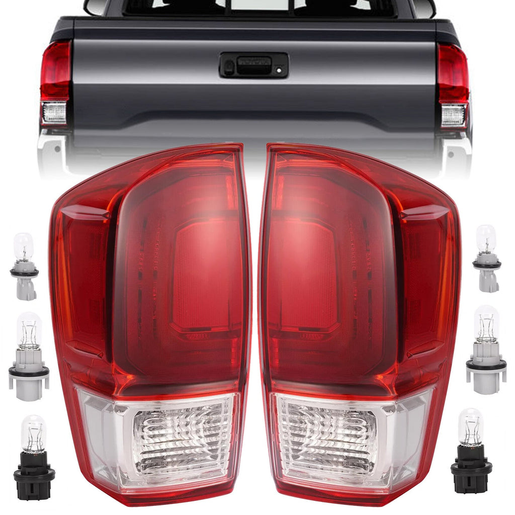 For Toyota Tacoma TRD 2016-2023 Pair Tail Lights Brake Lamp Turn Signal w/Bulb