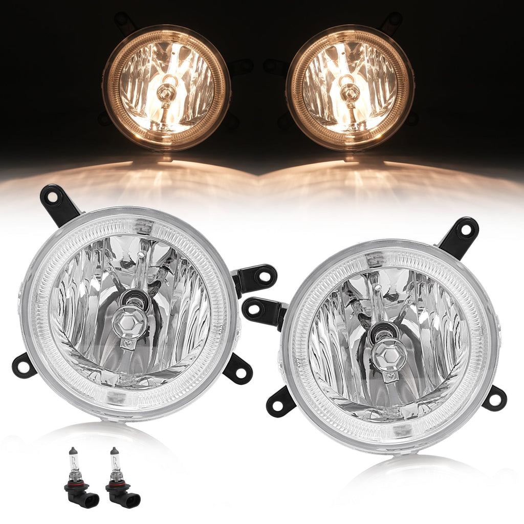 For Ford Mustang GT 2005-2009 Clear Halo Fog Lights Driving Bumper Lamps Pair
