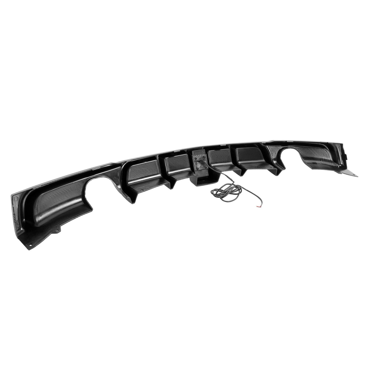 Rear Bumper Lip Diffuser W/LED Light Fits BMW F30 F31 M Sport 12-18 Carbon Style
