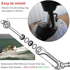 2Pcs Verado Trim Cap For Mercury/Mariner Outboard 6-Cyl 225HP 250HP 275HP 300HP