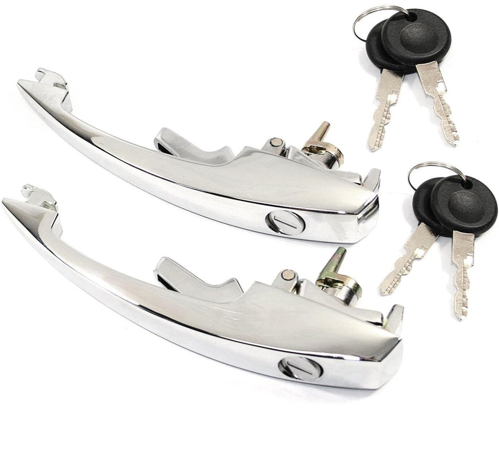 DOOR HANDLE SET LEFT & RIGHT W/ KEYS CHROME for VOLKSWAGEN T1 BUG 1968-1978