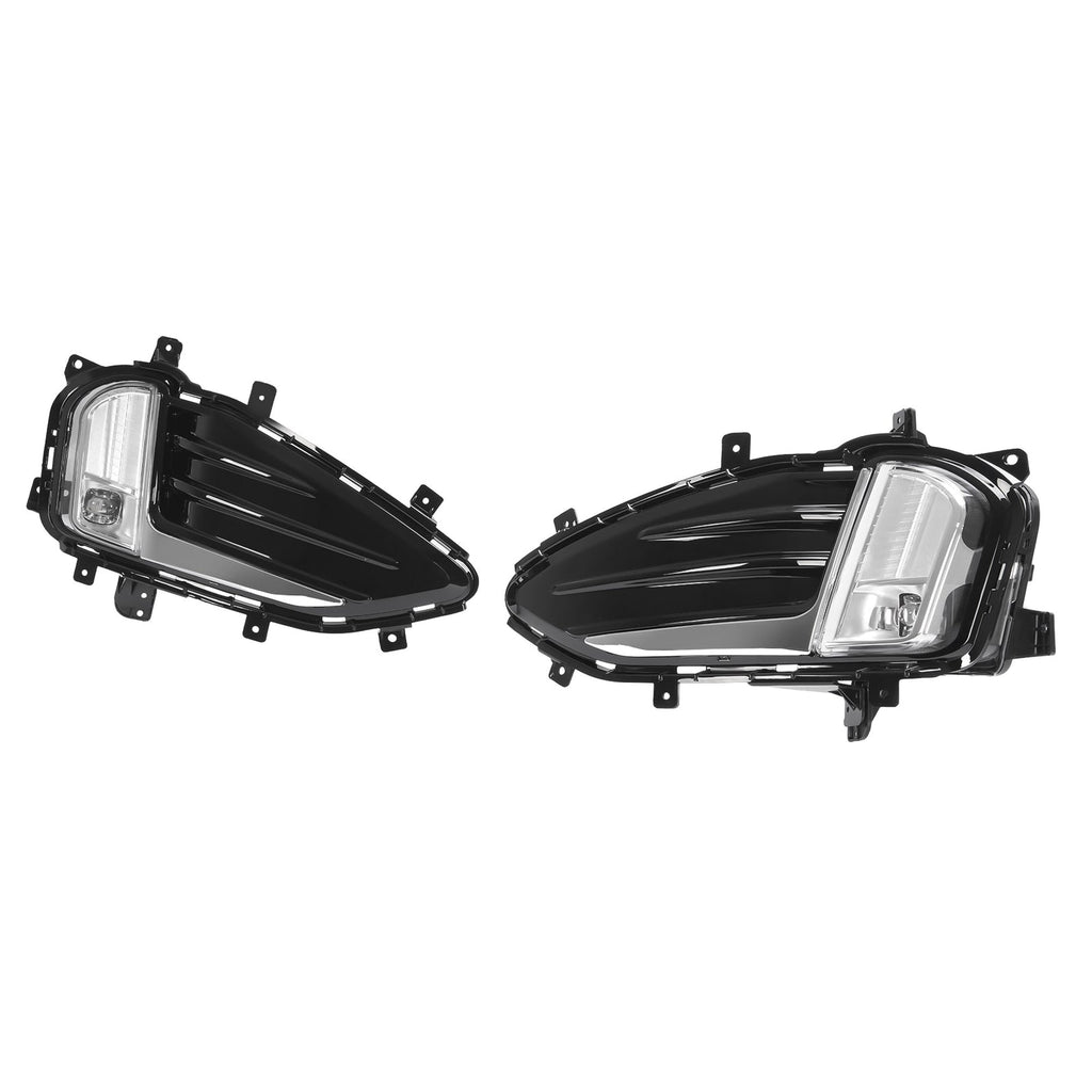 2PCS For Ford Edge 2019-2024 LED Front Bumper Fog Lights Lamp w/ Cover Bezel Kit