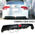 Rear Bumper Diffuser Lip Mu-gen RR Carbon Fiber Style Fits 06-11 Honda Civic 4dr