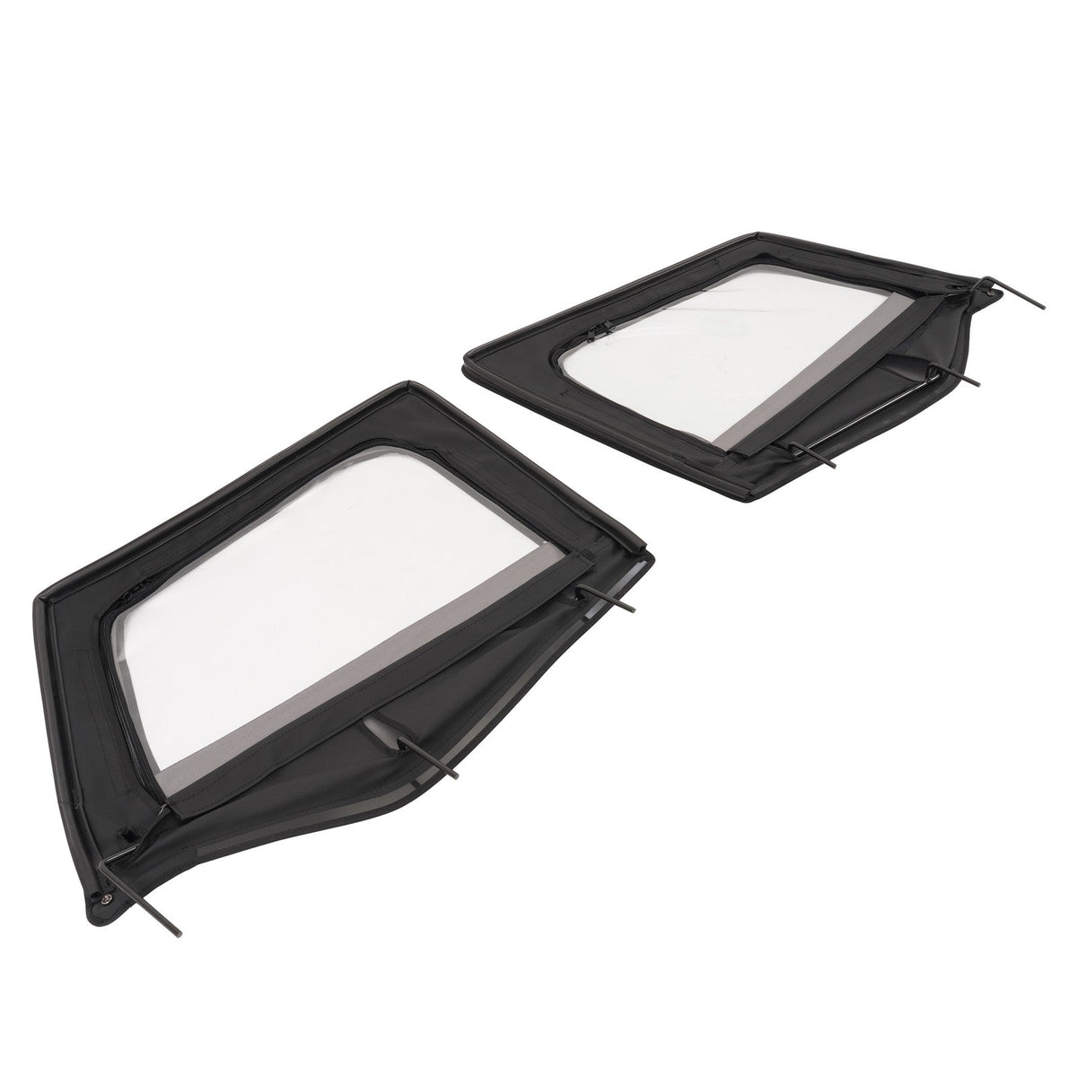 Fits 87-95 Jeep Wrangler YJ Soft Top Kit Front Upper Half Doors w/Tinted Windows