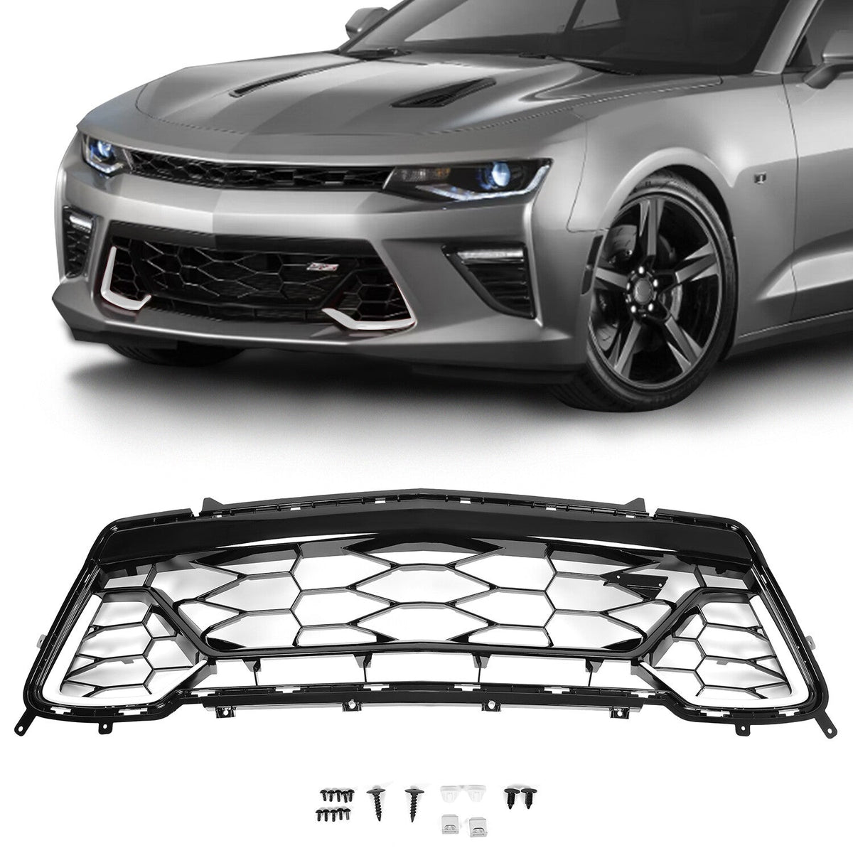 Front Bumper Lower Grille Mesh Grill For 2016-2018 Chevrolet Camaro SS #84040593
