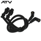 2×New Ignition Coil Spark Plug Caps & Wires For Polaris Ranger 700 RZR
