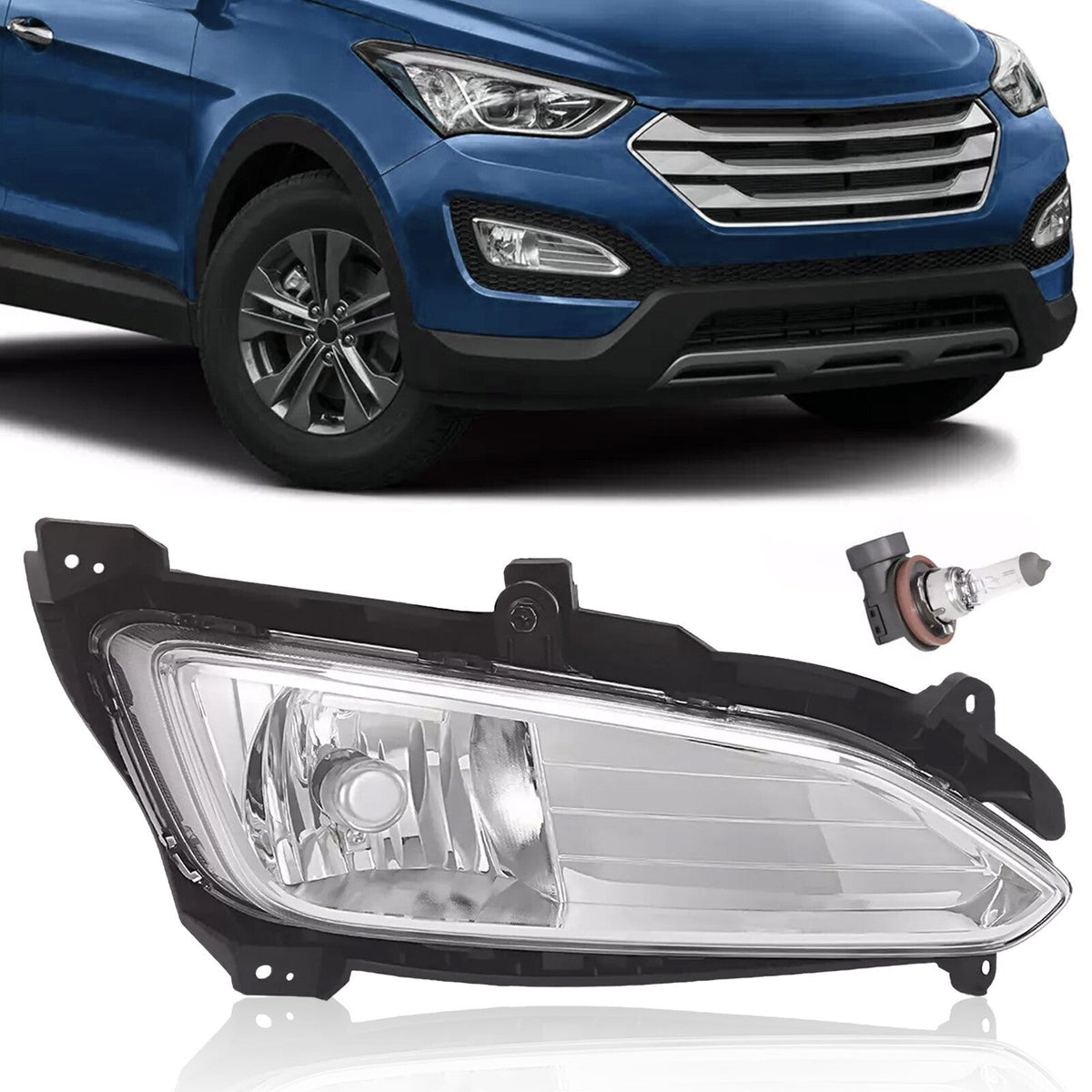 Fog Light Front Driving Lamp Passenger Side For 2013-2016 Hyundai Santa Fe Sport
