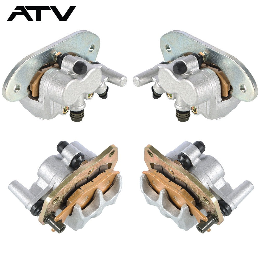 Front & Rear Brake Calipers Set for Yamaha Rhino 700 YXR700 2008-2013 With Pads