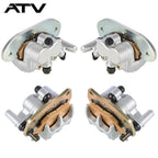 Front & Rear Brake Calipers Set for Yamaha Rhino 700 YXR700 2008-2013 With Pads