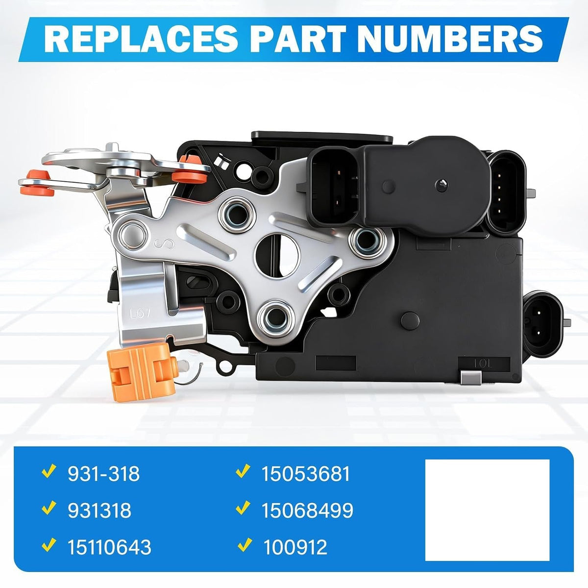 Door Lock Actuator Integrated Latch LH Driver Side Front for Chevy GMC Silverado