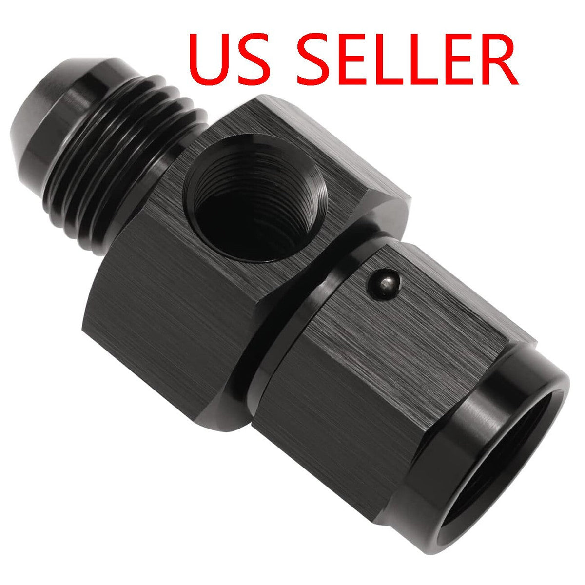 6AN Male to 6AN Female Fitting With 1/8NPT Gauge Port Hose Adapter Fuel Pressure