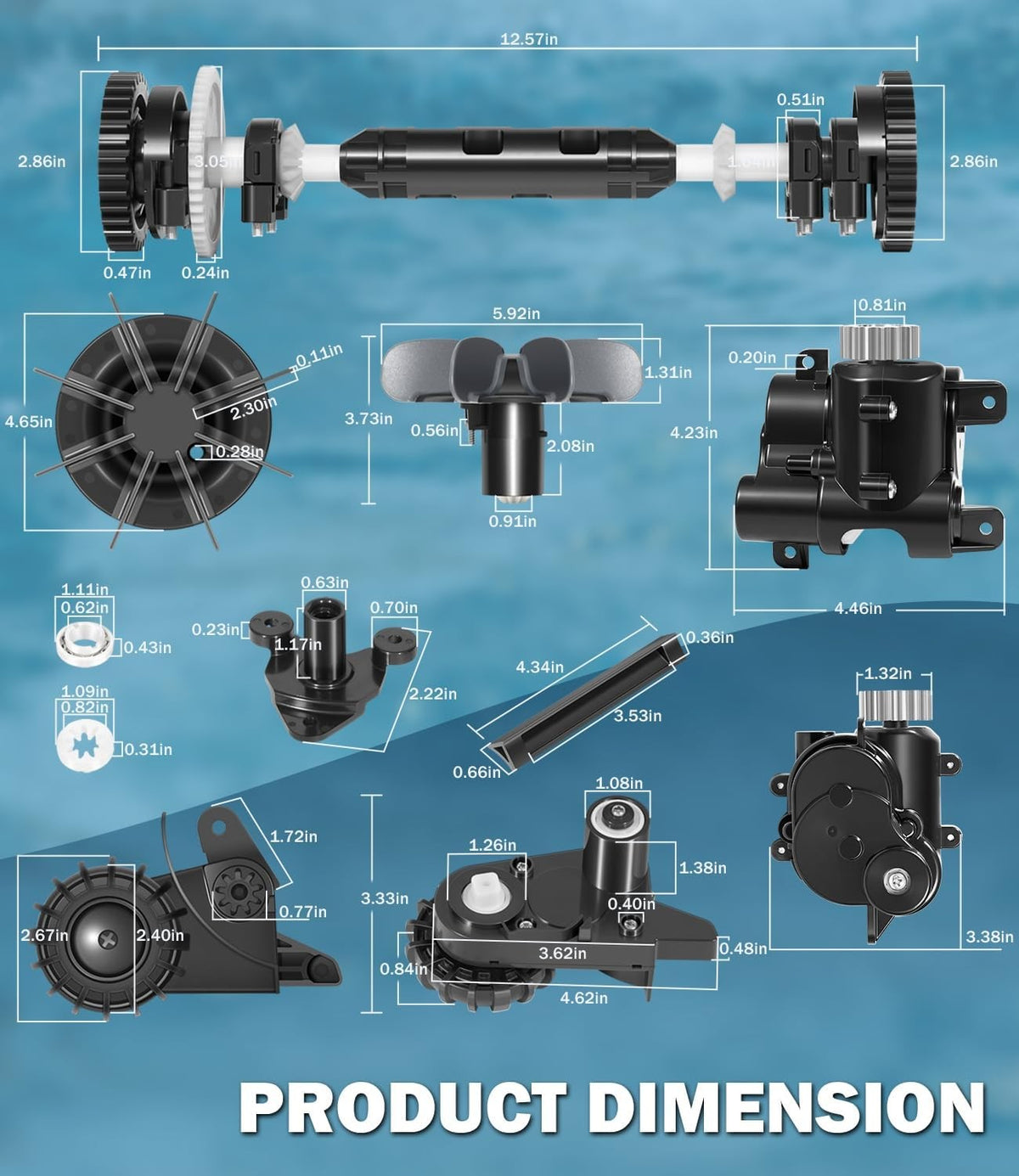 for Polaris Quattro P40 P4000 Pool Cleaner R0995100 Tune Up Kit Rebuild Parts