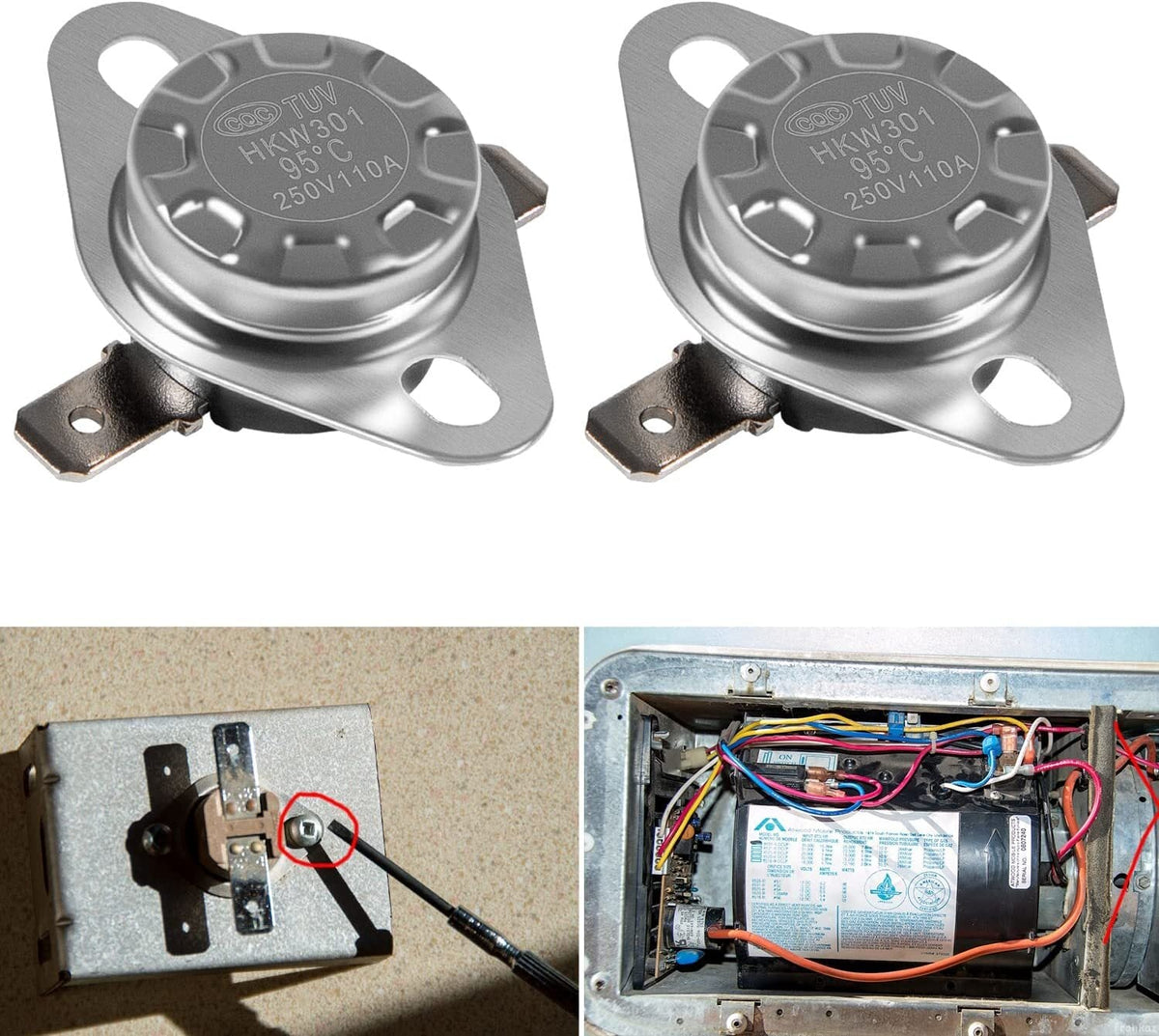 37022 Limit Switch for Atwood RV Furnace 85-III, 85-IV, 1522, 2334, 8516, 8520