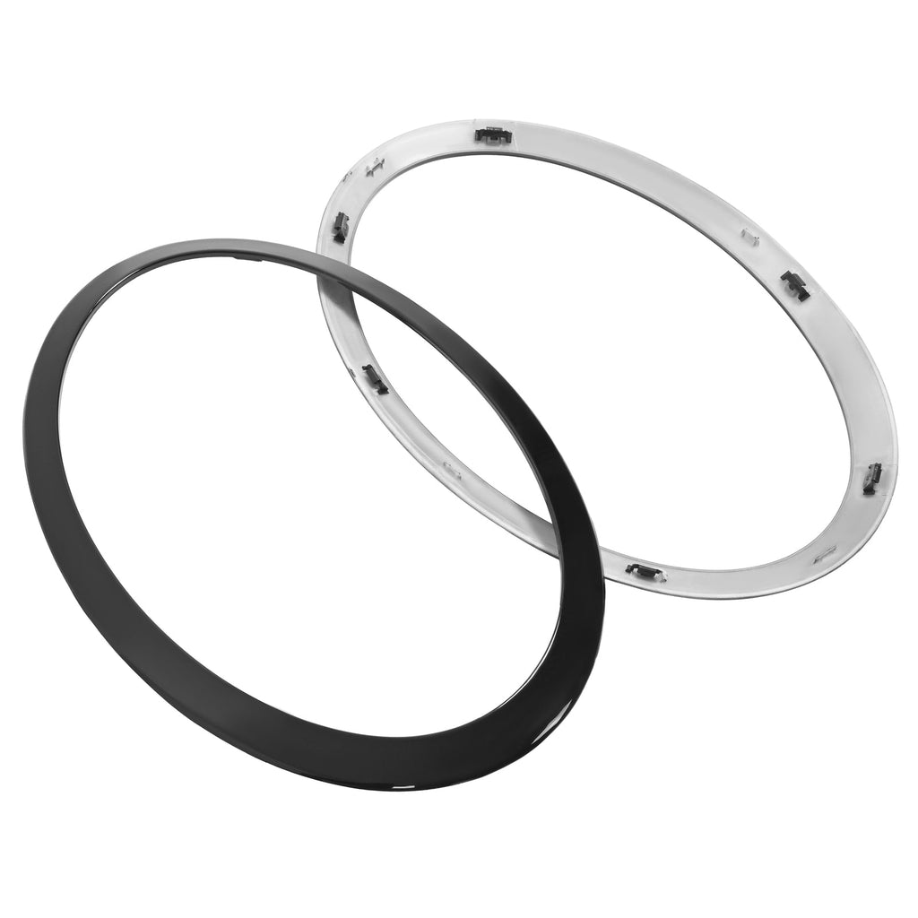 Pair Black Headlight Ring Bezel Cover Trim For Mini Cooper F55 F56 F57 2014-2021