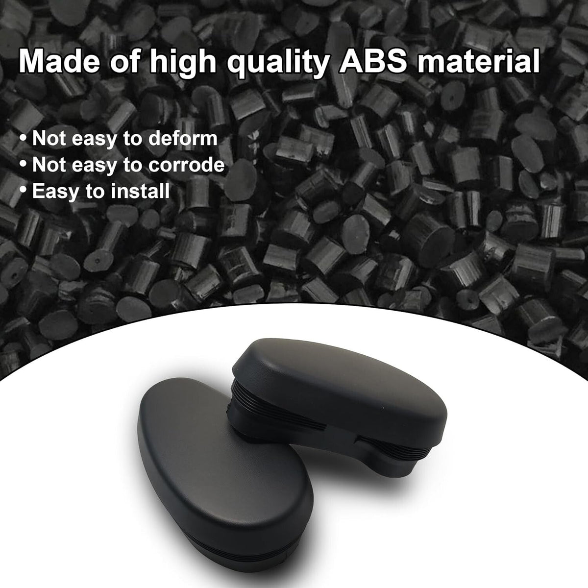 2x End Caps Bar Side Step Black For 2009-2017 Dodge Ram 1500-3500 New 68044463AB