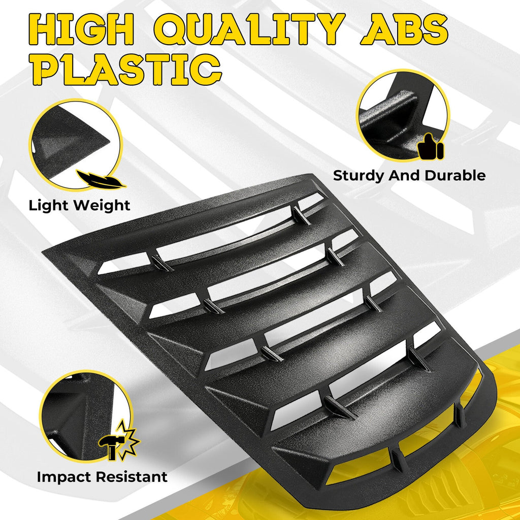 Rear & Side Window Louvers For Chevy Corvette C6 05-13 ABS Sun Shade Cover Vent