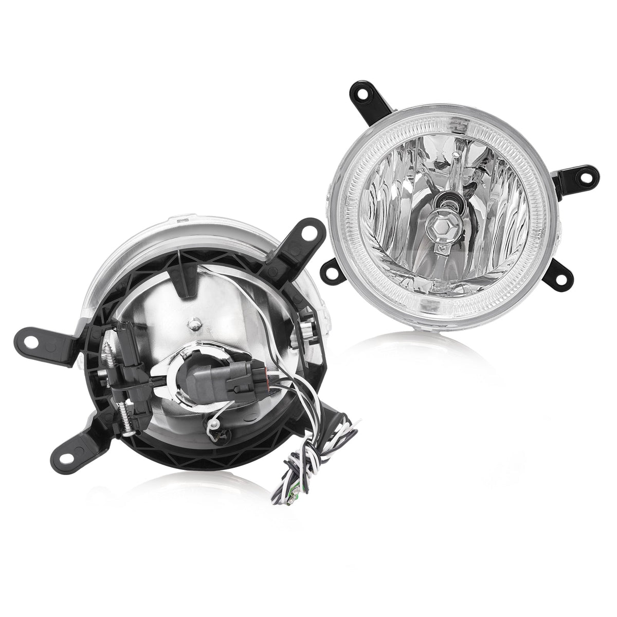 For Ford Mustang GT 2005-2009 Clear Halo Fog Lights Driving Bumper Lamps Pair