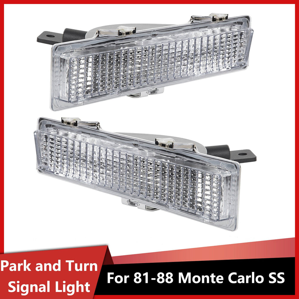 Pair of Front Park and Turn Signal Light Lamps For Chevy Monte Carlo SS 1981-88
