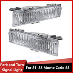 Pair of Front Park and Turn Signal Light Lamps For Chevy Monte Carlo SS 1981-88