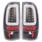 Black For 1997-2003 Ford F150 99-07 F250 F350 SD LED Tube Tail Lights Brake Lamp
