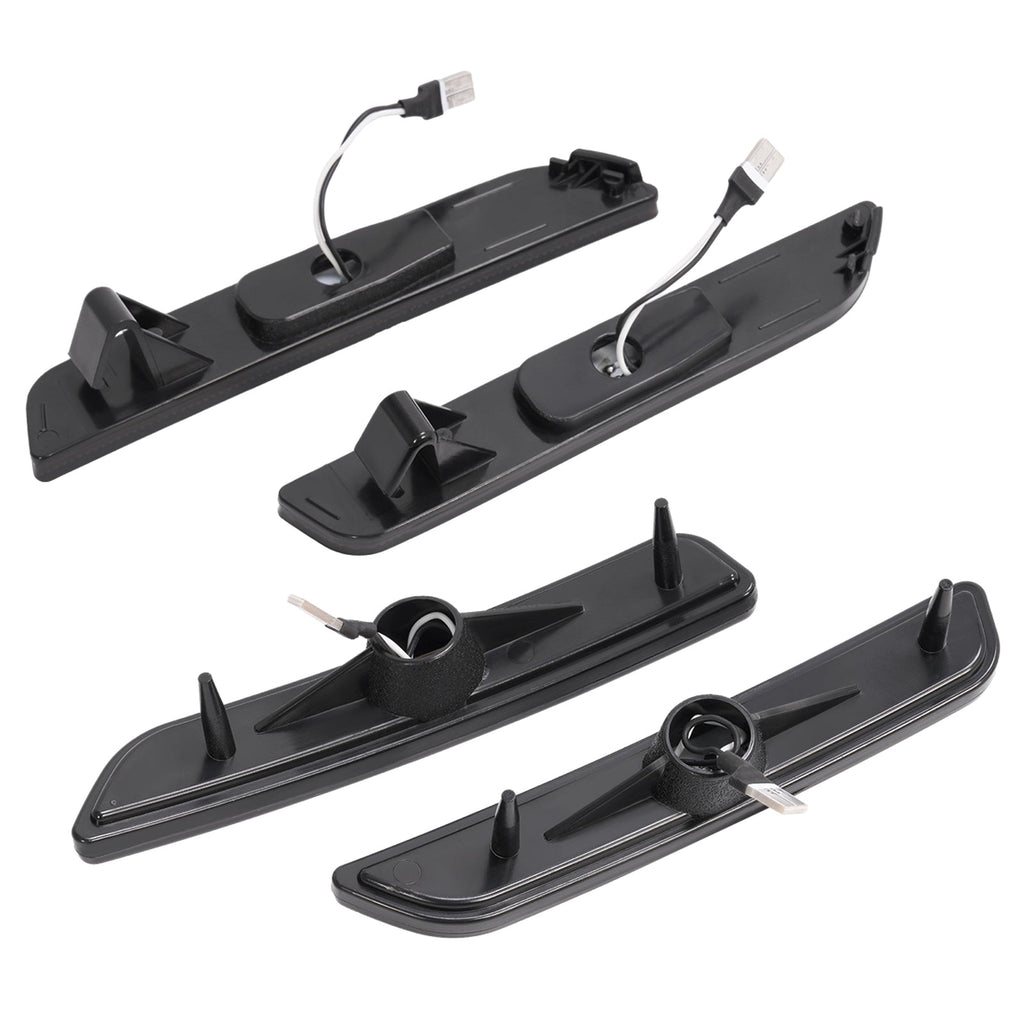 Side Marker Lights Smoked Lens For Ford Mustang 2010-2014 Front & Rear LED  4PCS