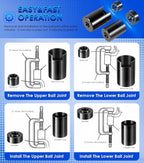 Ball Joint Service Adapter Tools Kit 7894 for Jeep Wrangler & Dodge Ram Trucks