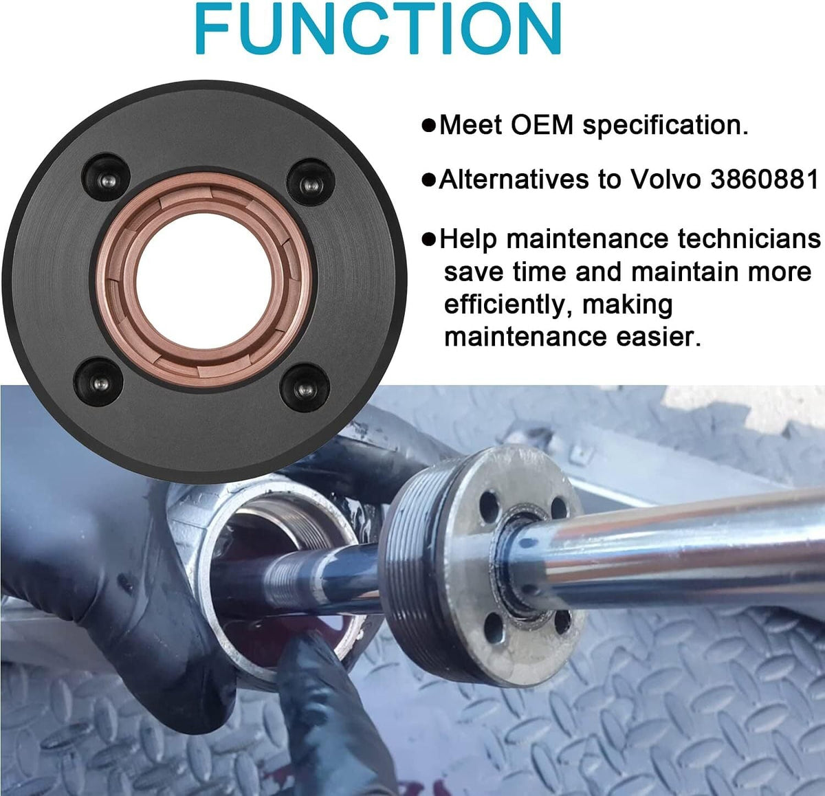 2Pcs Trim Tilt Cylinder RAM End Cap Rebuild/Repair Kit for Volvo Penta 290 DP SP