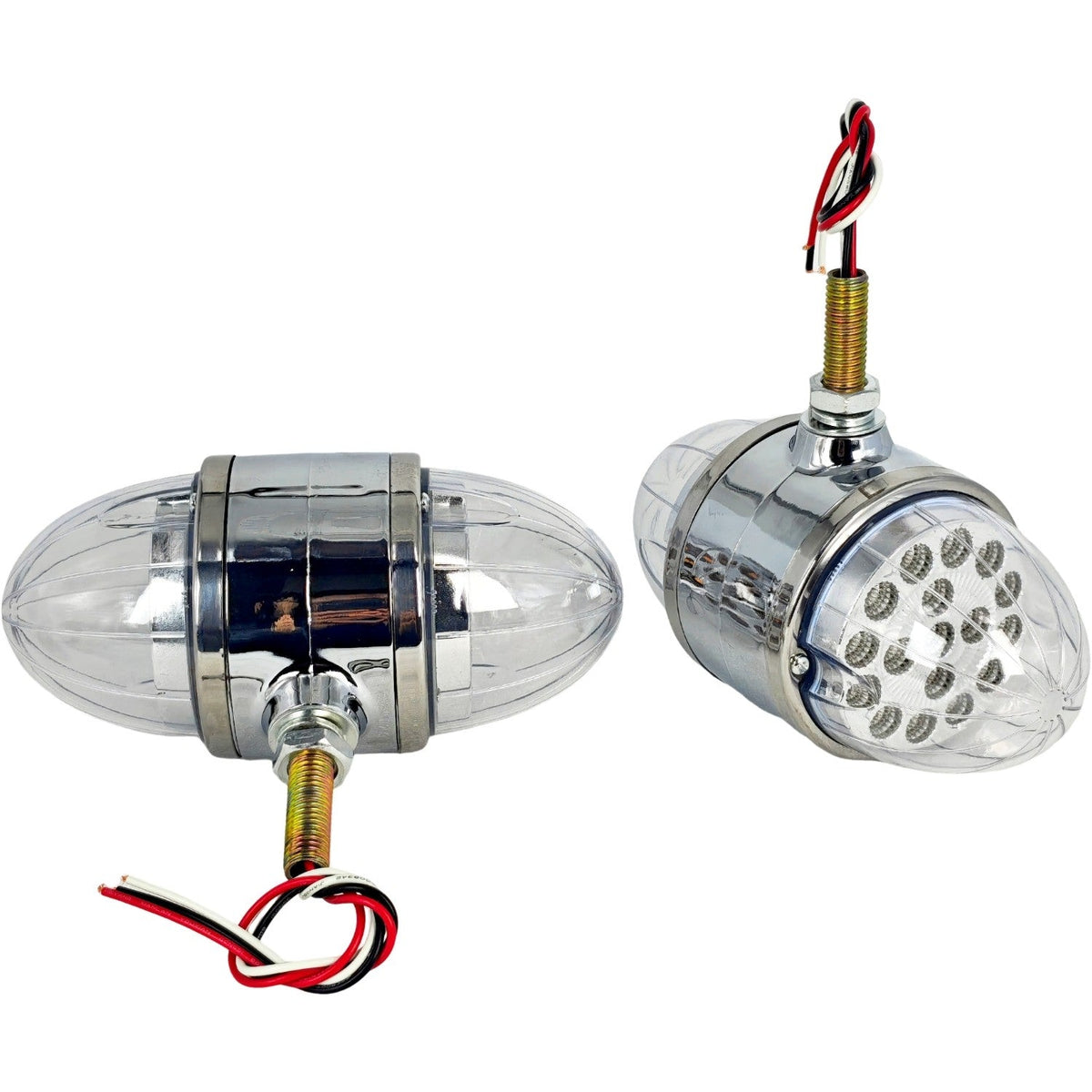 2X Clear Lens 17 LED Watermelon Light Fit Peterbilt 367 377 378 379 386 387