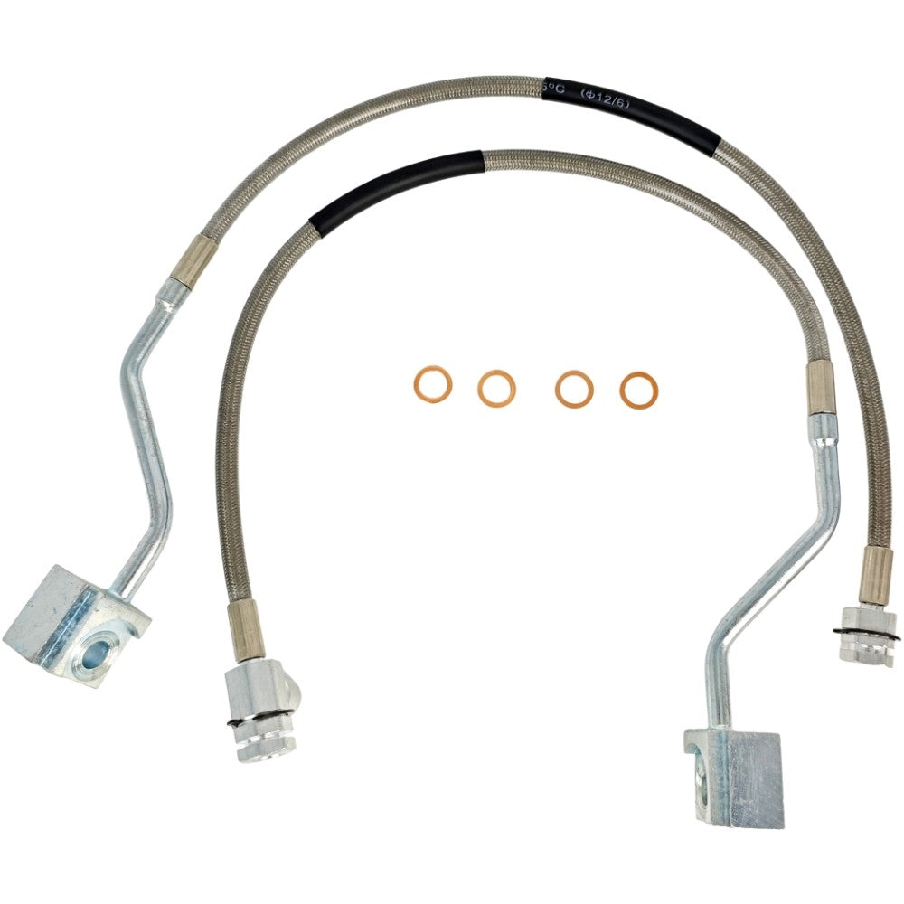 2X Front Extended Brake Line 89310S Fit Ford Truck F150 4WD 1980-1996 Engine
