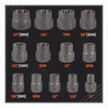 Impact Bolt Extractor Set Nut Remover Set Stripped Extraction Socket Tools 15pcs