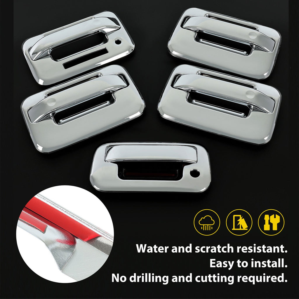 For 2004-2014 Ford F150 4 DR Chrome Handle +Tailgate Handle Covers w/ KeyPad