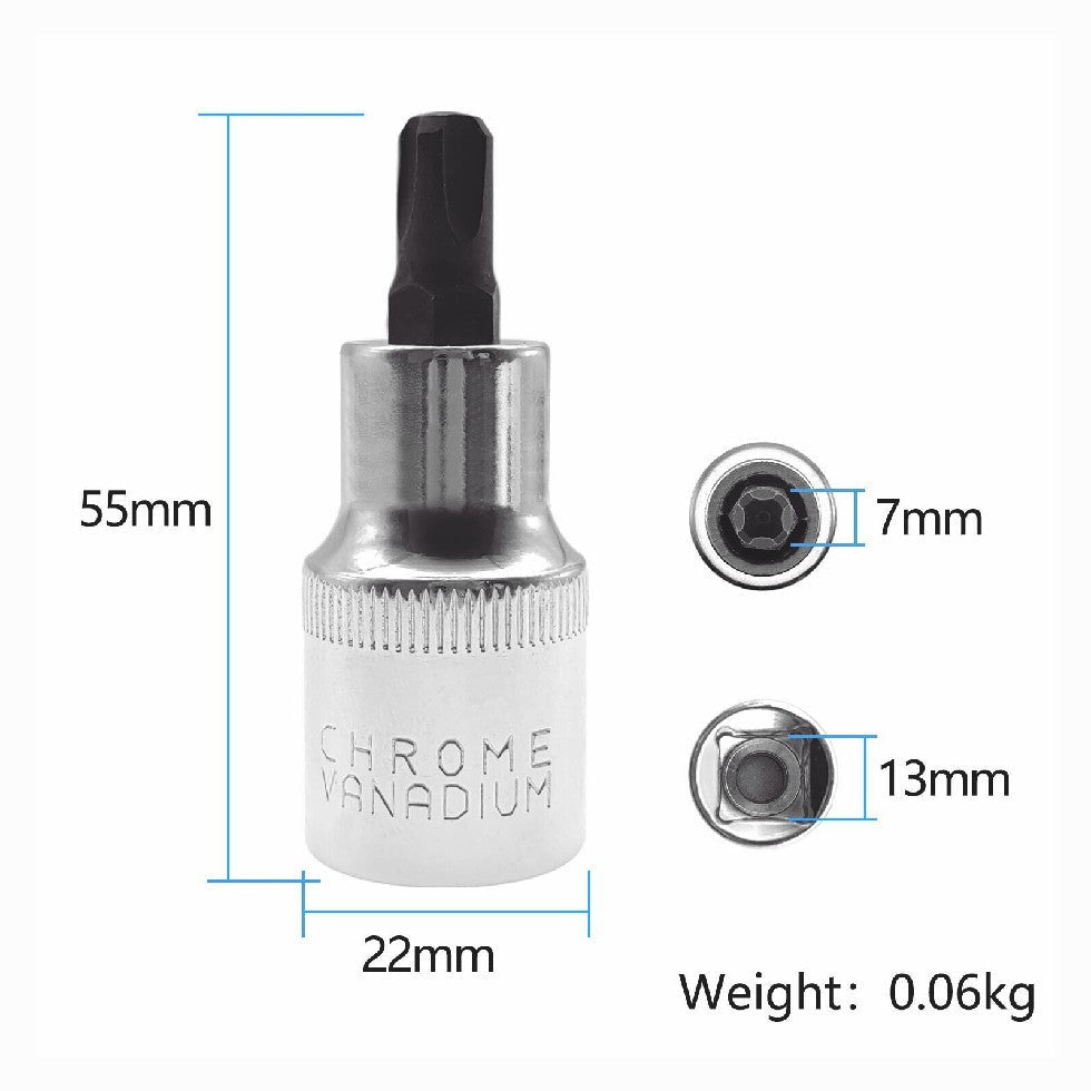 1/2" DR 4 Teeth Screw Removal Socket Remove Tool FOR JEEP Cherokee Car Seat