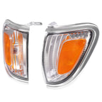Pair Headlights Corner Signal Lights Lamp w/All Bulbs For Toyota Tacoma 2001-04
