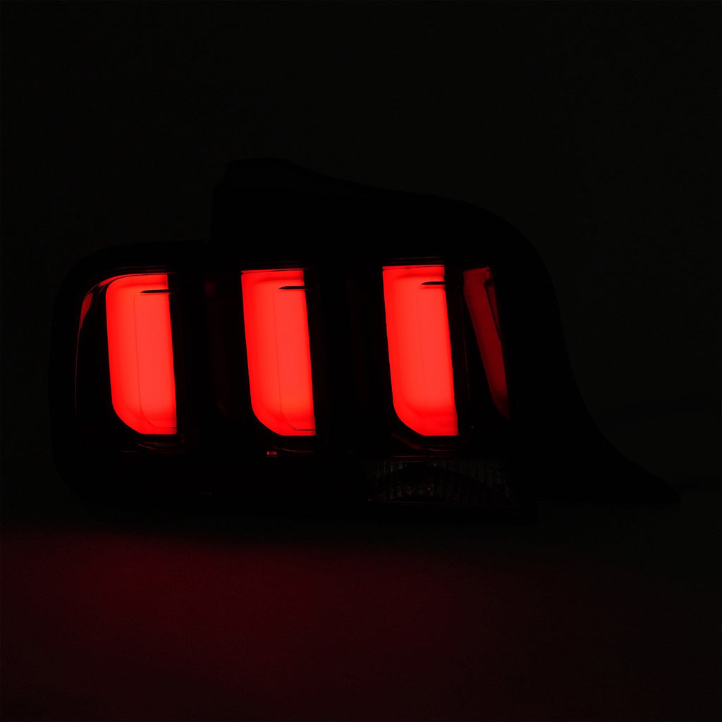 Pair LED Tube Signal Brake Lamps Smoked Tail Lights For 2005-2009 Ford Mustang